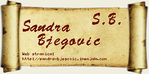 Sandra Bjegović vizit kartica